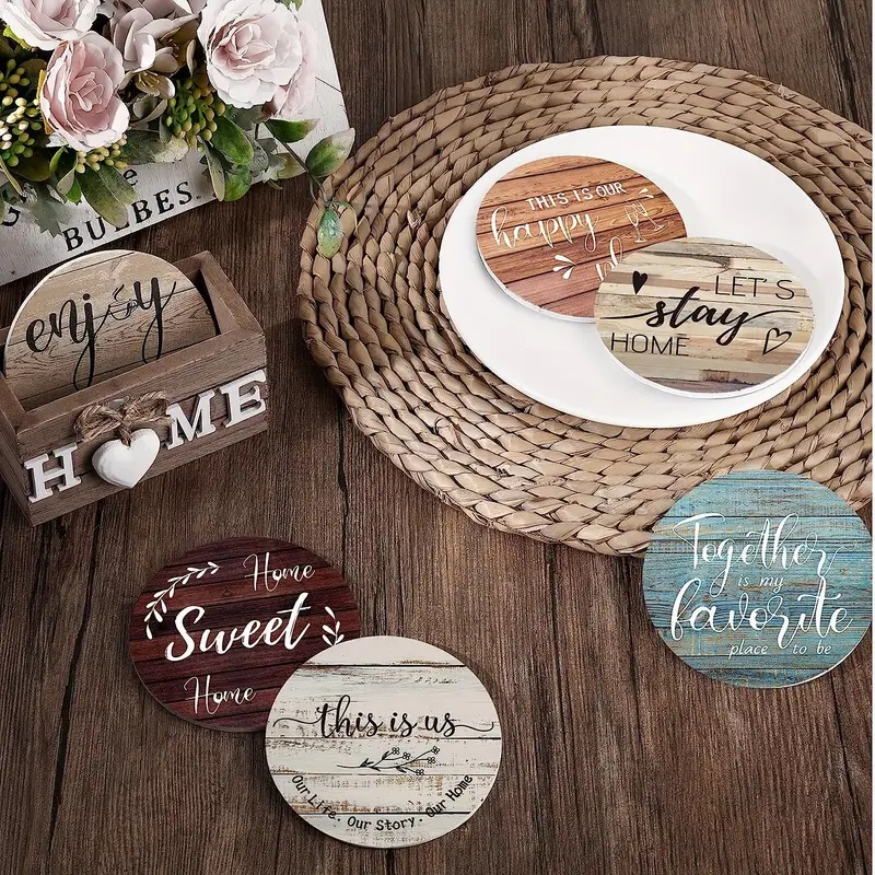 rustic coaster set