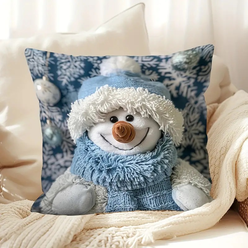 snowman pillow throw style1