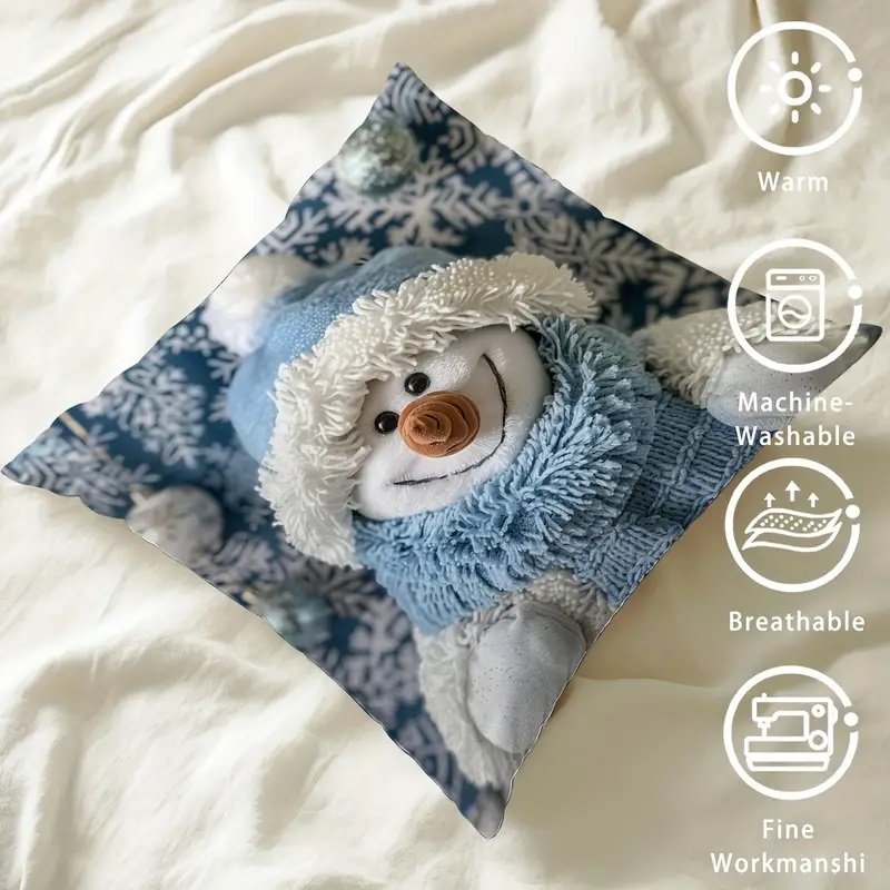 snowman pillow throw style1
