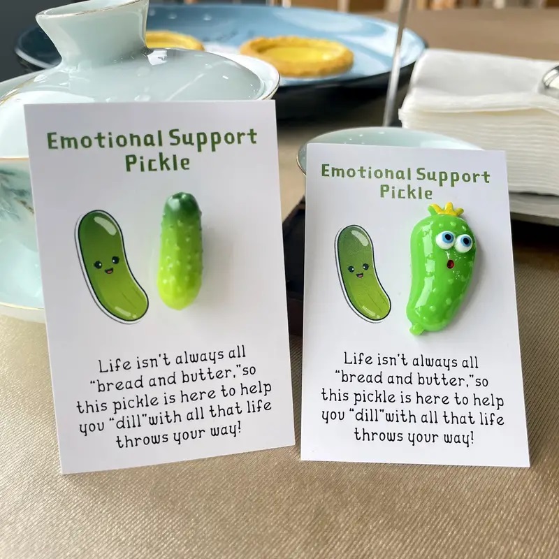 emotional support pickle inspirational card