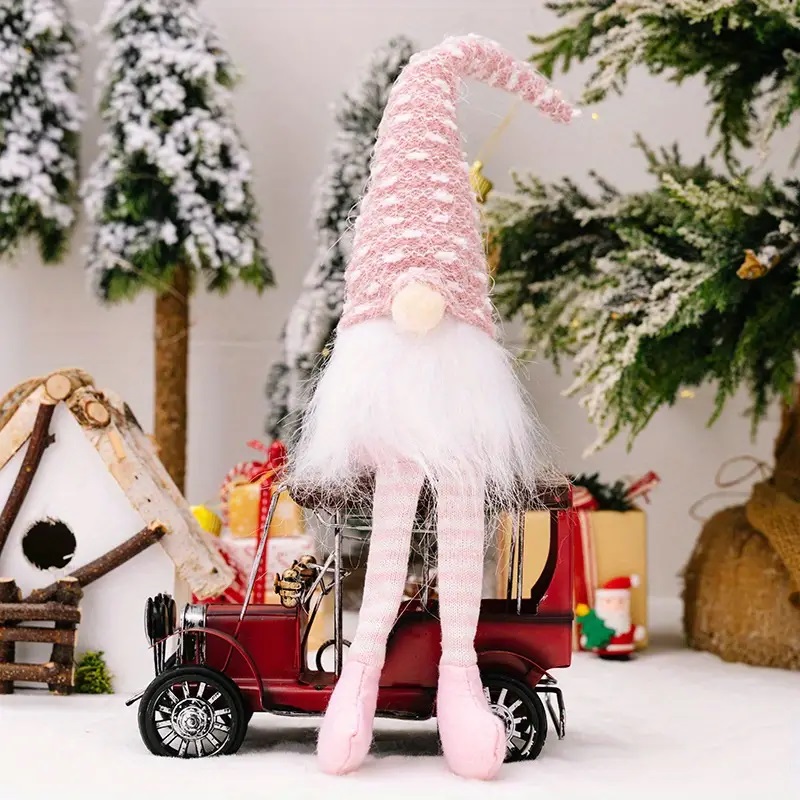 needle xmas gnome pink