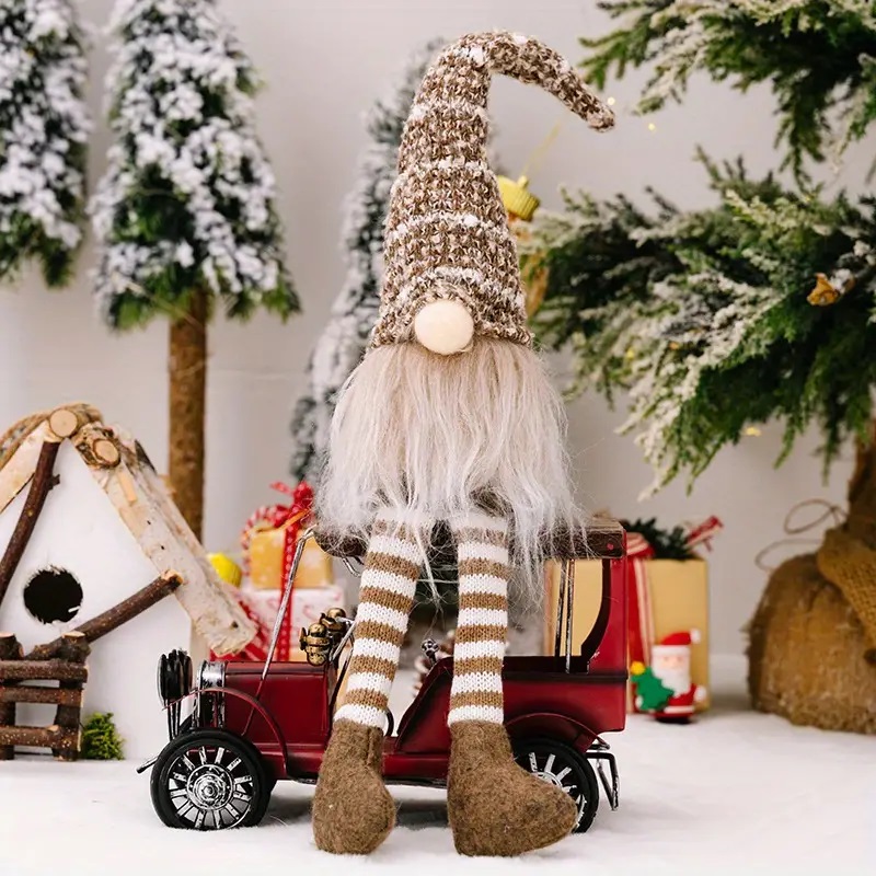 needle xmas gnome brown