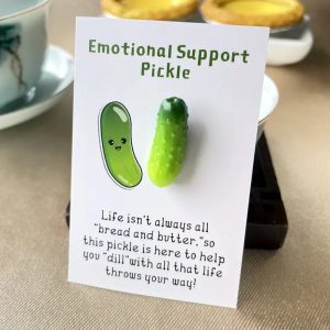 Emotional Support Pickle Pocket Hug Card