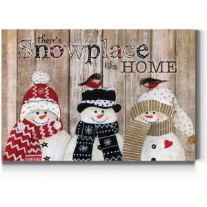 Snowman Canvas Wall Art