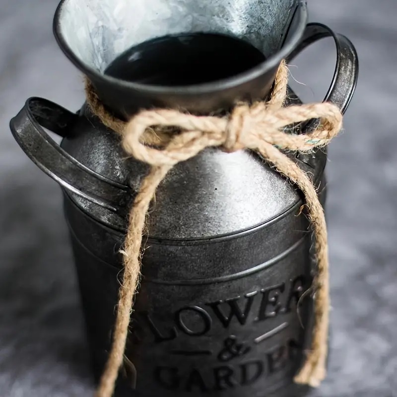 Vintage Distressed Metal Bucket