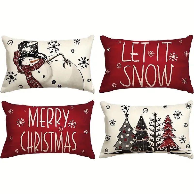 Country-Rustic Christmas Throw Pillow Covers