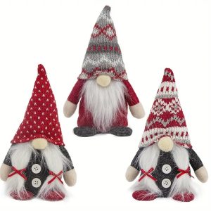Festive Gnomes with Knitted Caps