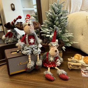 Christmas Moose Figurine