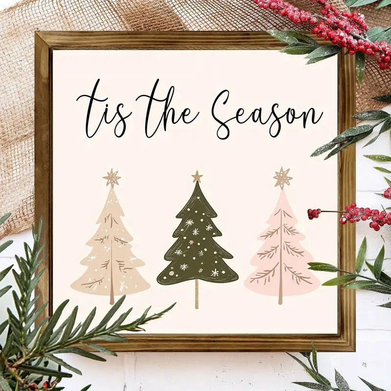 Rustic Christmas Wooden Sign