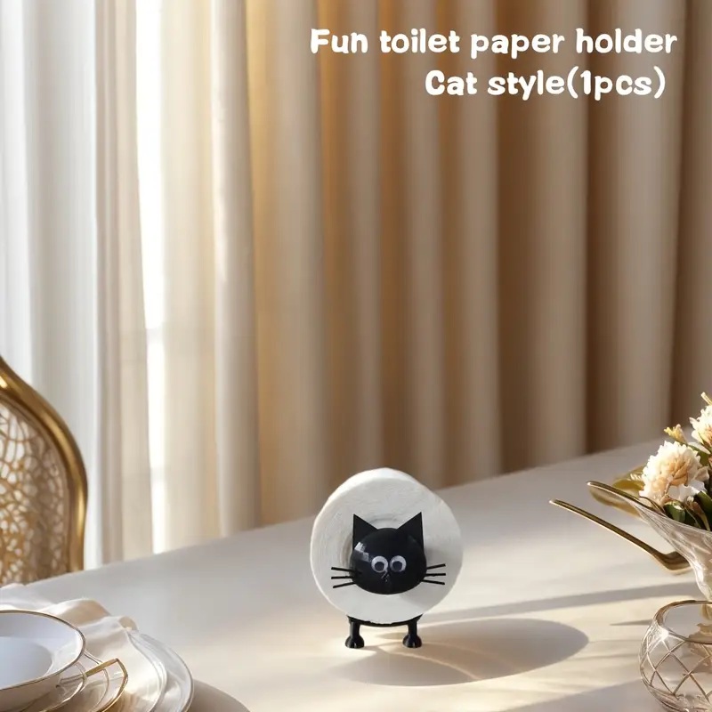 cat toilet paper holder