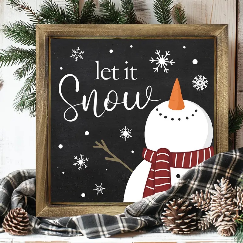 Charming Let It Snow Framed Picture