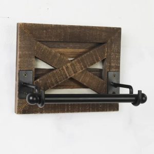Rustic Wooden Toilet Paper Holder