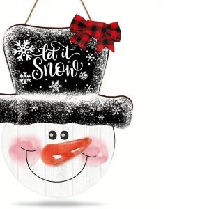 Snowman Wall Hanging 'Let it Snow'
