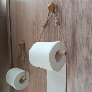 rustic hemp toilet paper holder