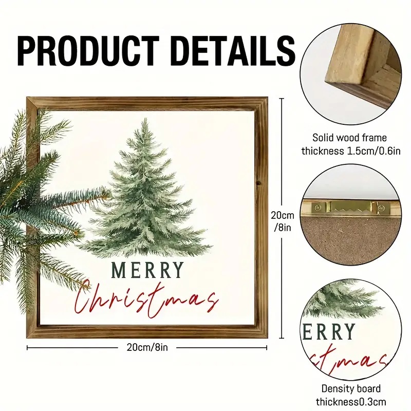 Merry Christmas Wooden Sign