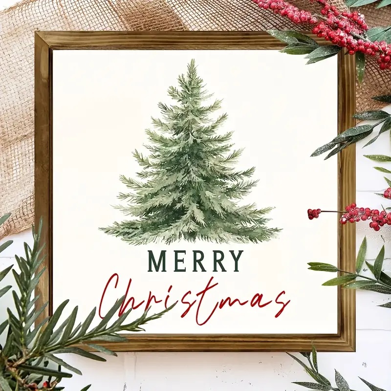 Merry Christmas Wooden Sign