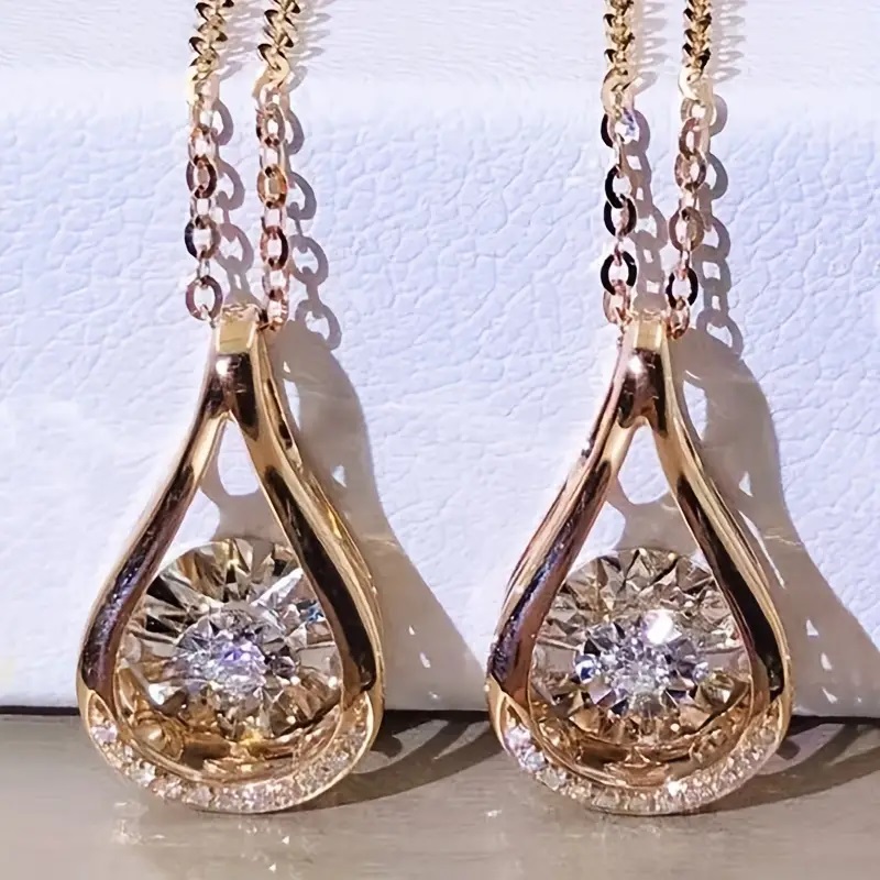18k plated waterdrop pendant