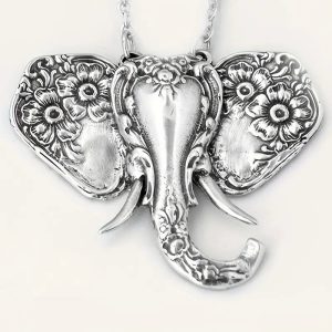 Men's Vintage Alloy African Elephant Necklace