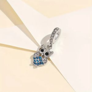 Vibrant Owl Studded Charm