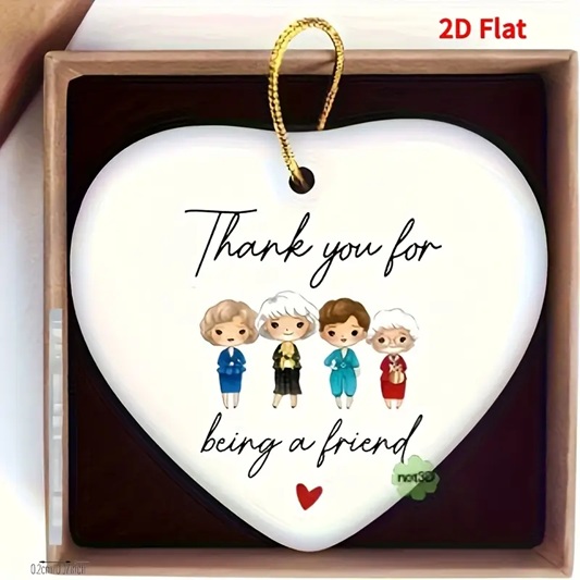 Heart Ornament - Thank you for being a friend