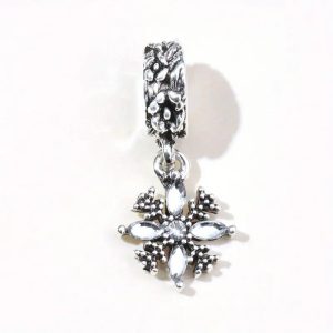 Zinc Alloy Snowflake Charm