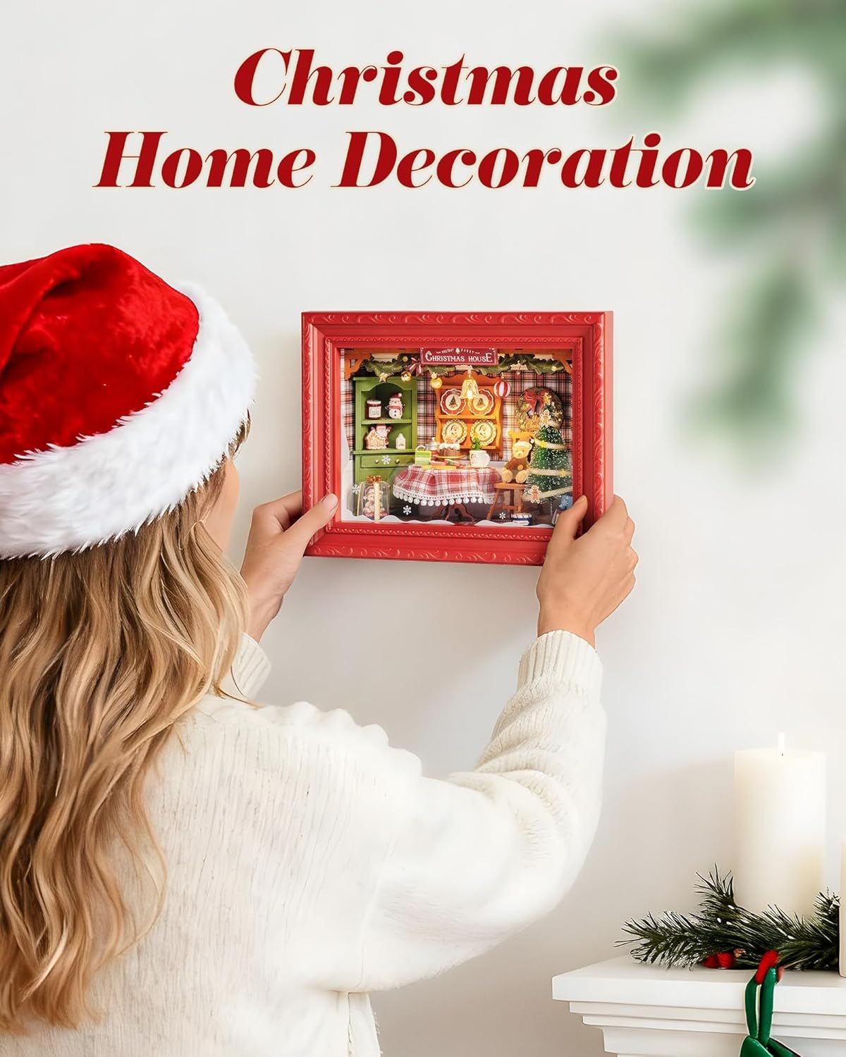 Hand Assembled Christmas Eve Party Shadow Box - Image 3