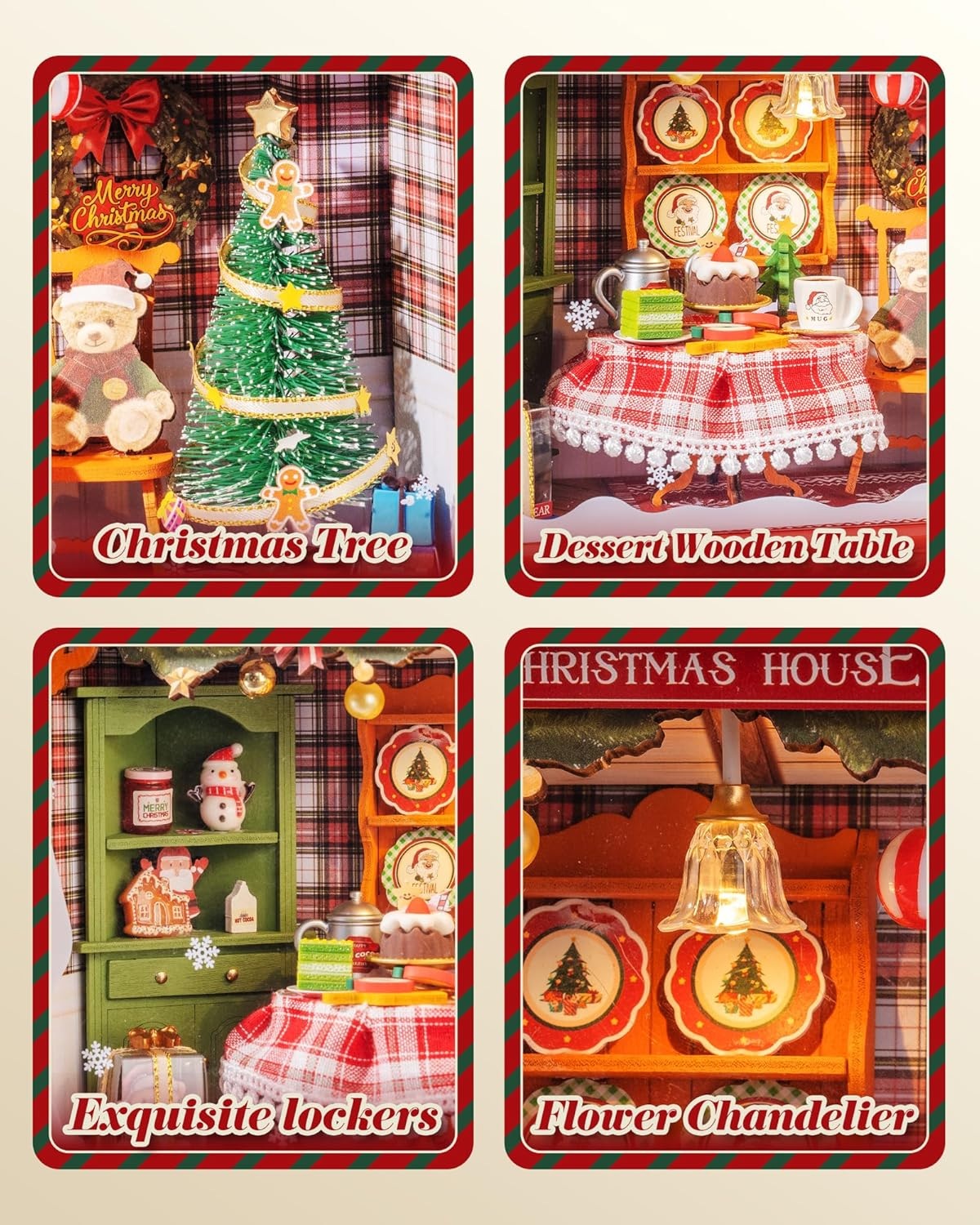 Hand Assembled Christmas Eve Party Shadow Box - Image 2