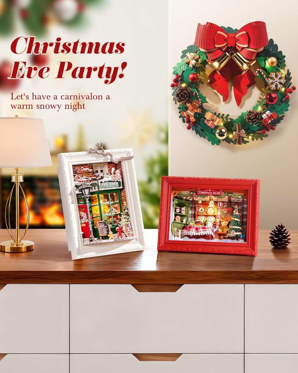 Christmas eve party frame