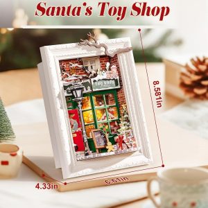 Santas toy shop shadow frame