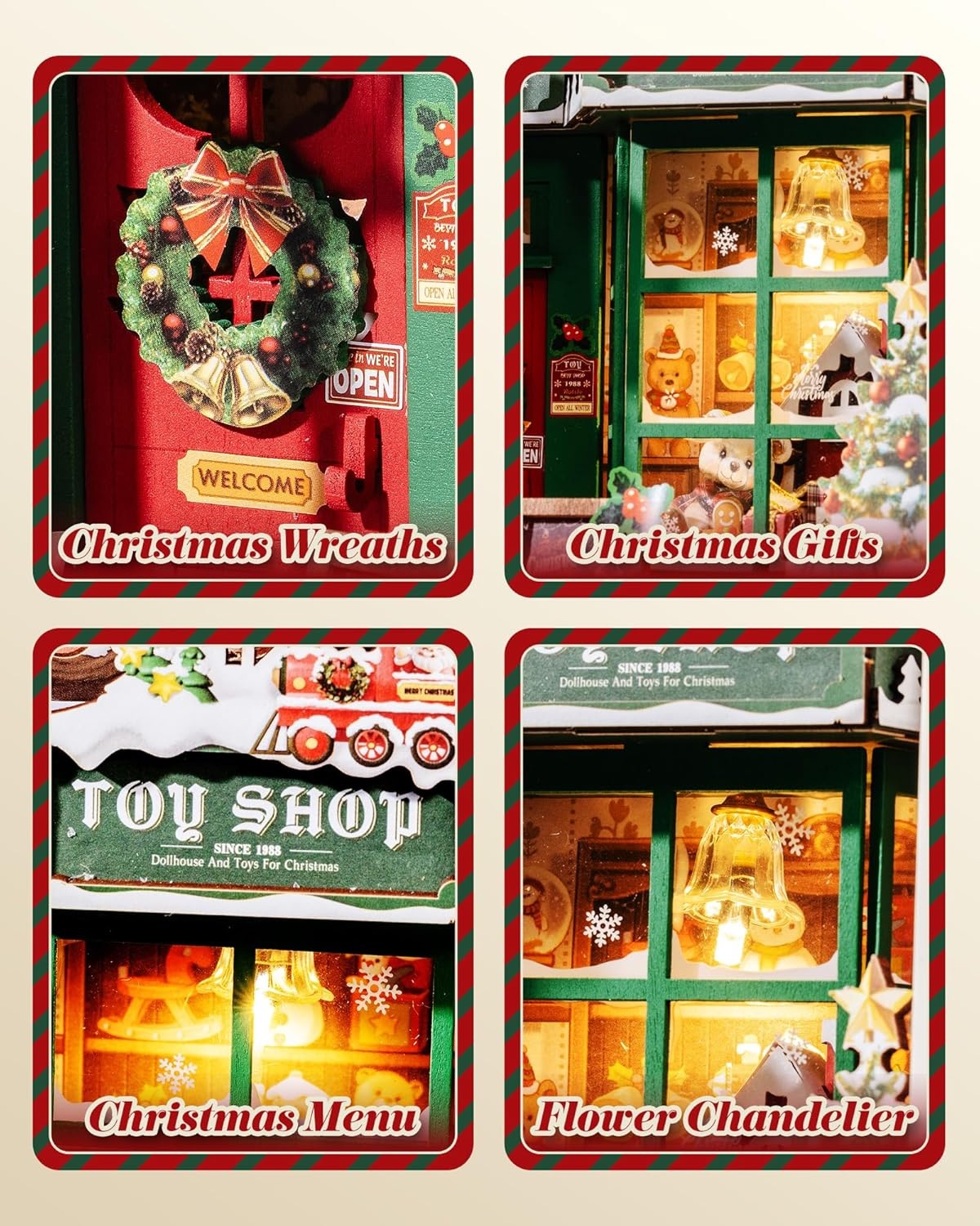 Hand Assembled Santa's Toy Shop Shadow Box - Image 3