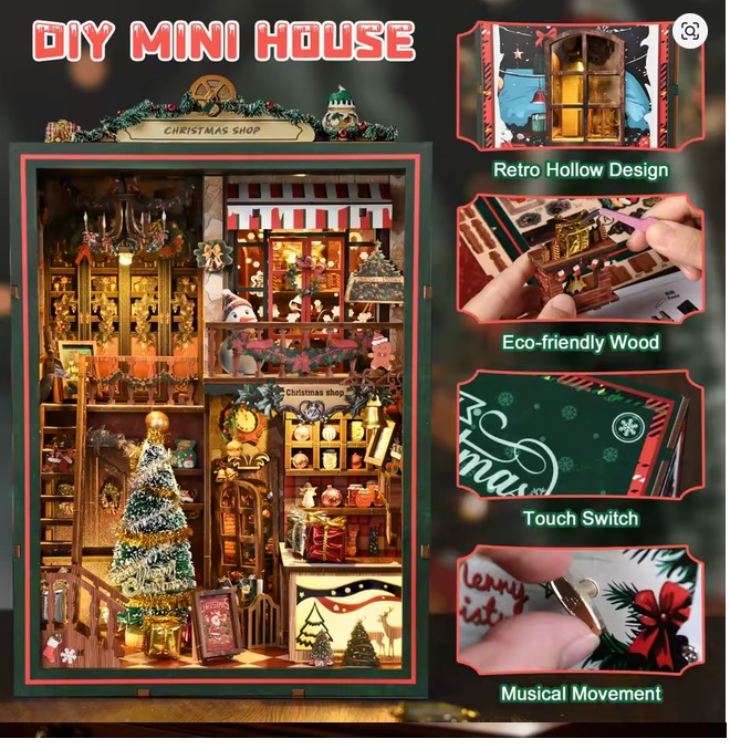 Hand-assembled Christmas Shop Model - Image 2