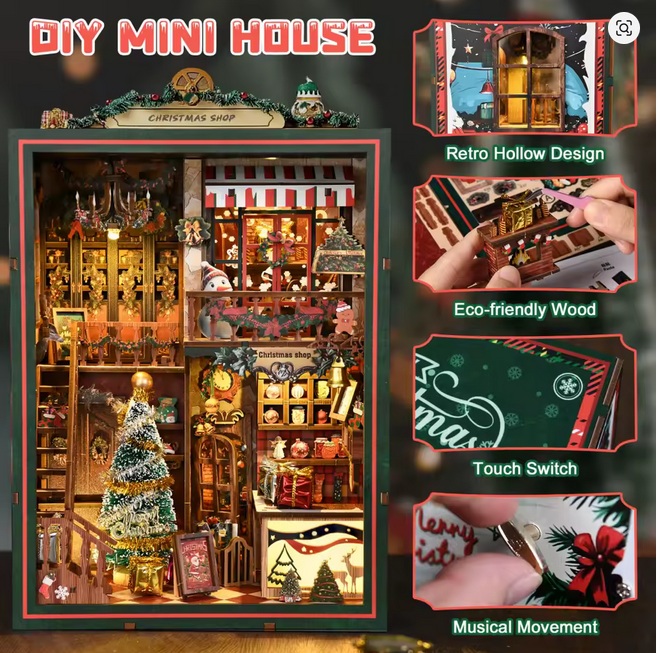Hand-assembled Christmas Shop Model - Image 3