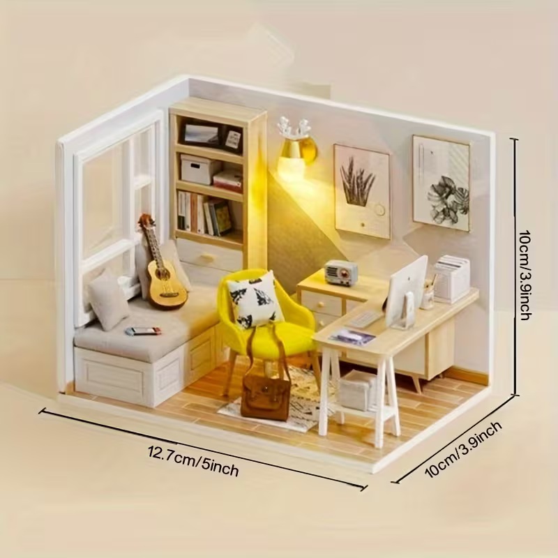 Hand-Assembled Wooden Architecture Sunshine Study Model - Image 3