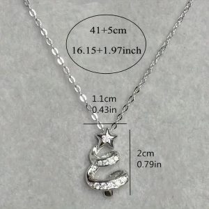Silver Christmas Tree Necklace