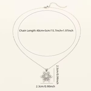 cubic zirconia snowflake necklace