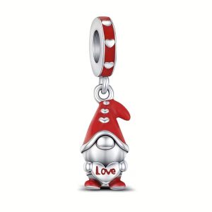 gnome love heart charm