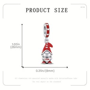 gnome love heart charm