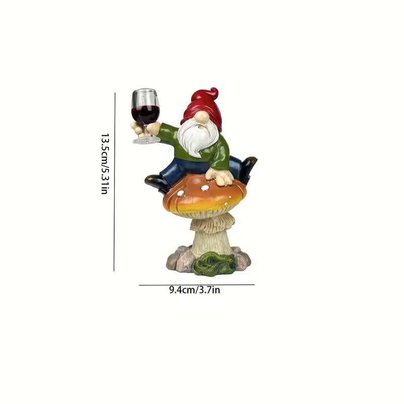 gnome on mushroom satue