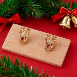 reindeer stud earrings