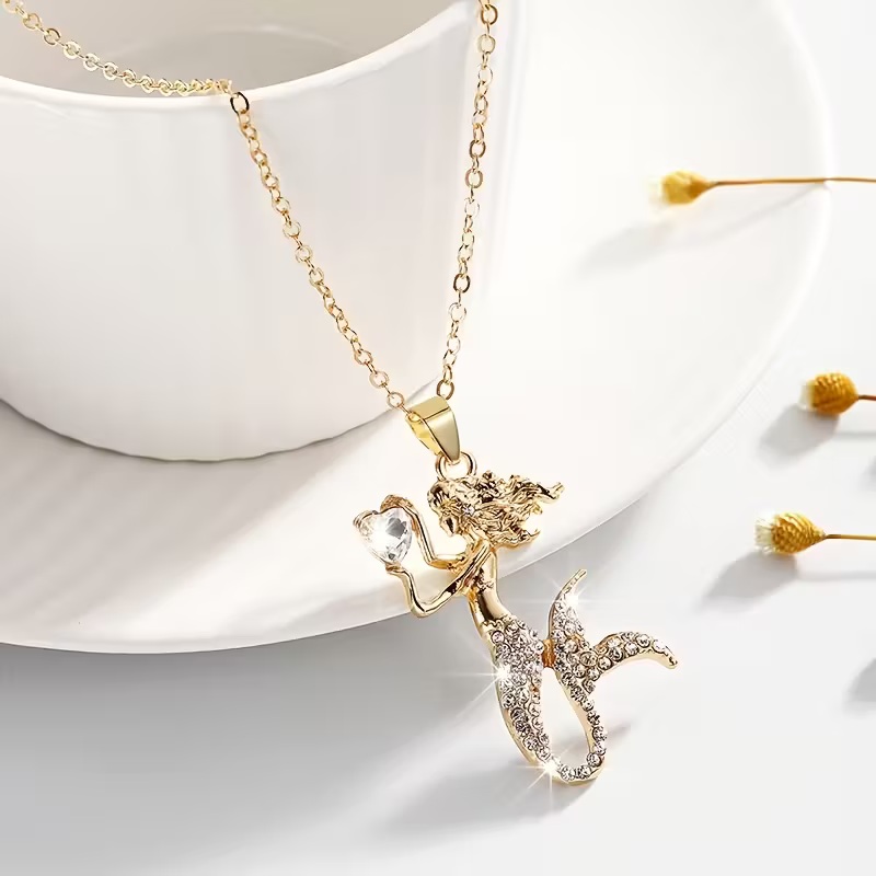 Girls Mermaid Rhinestone Necklaces - Image 12
