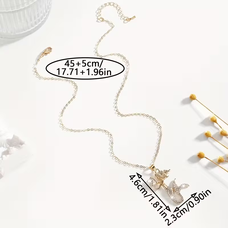 Girls Mermaid Rhinestone Necklaces - Image 14