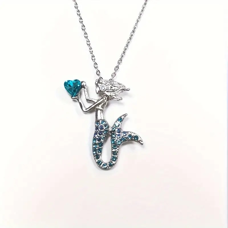 Girls Mermaid Rhinestone Necklaces - Image 2