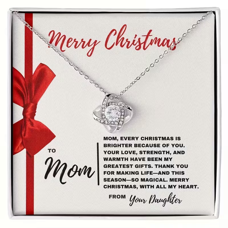 Merry Christmas Mom Necklace