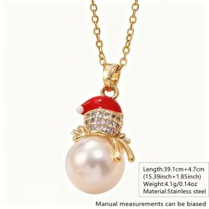 Pearl Snowman Necklace