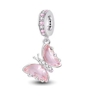 pink butterfly charm