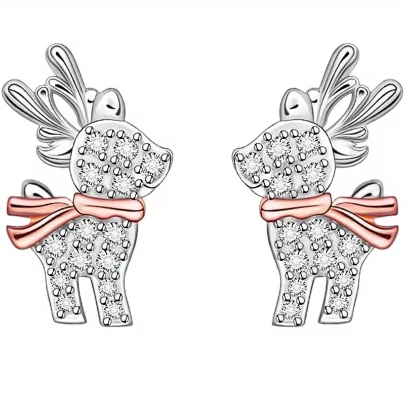 reindeer stud earrings