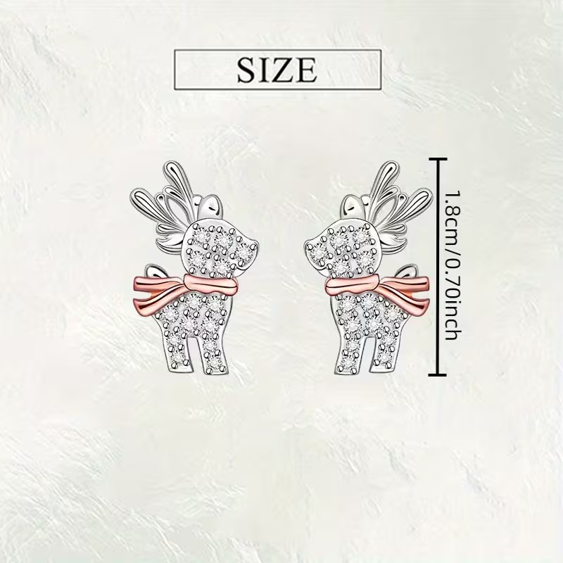 reindeer stud earrings