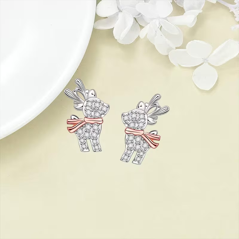 reindeer stud earrings