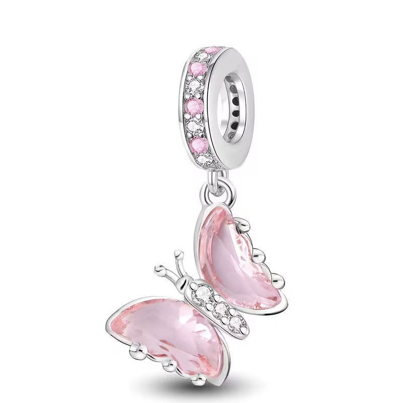 pink butterfly charm