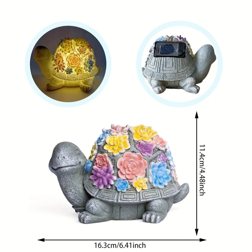 white solar turtle